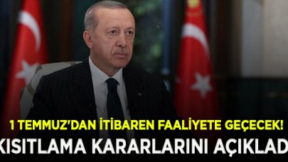 Erdoğan, normalleşmede kaldırılan kısıtlama kararlarını açıkladı