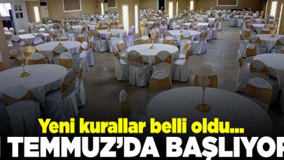 1 Temmuz'da açılacak düğün salonlarında kurallar belli oldu