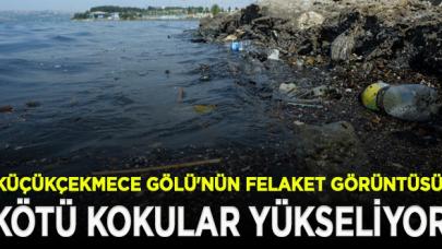 Küçükçekmece Gölü'nün tedirgin eden hali! Kötü kokular yükseliyor