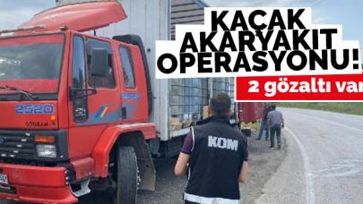 Çatalca'da kaçak akaryakıt operasyonu: 2 gözaltı var