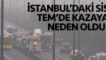 İstanbul'daki sis kazaya neden oldu