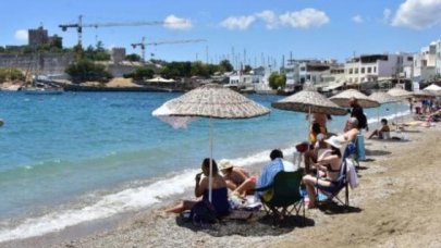 Bodrum'da sosyal mesafeli deniz keyfi