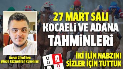 27 Mart 2018 Salı Adana ve Kocaeli At Yarışı Tahminleri