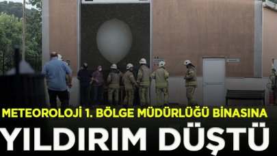 Meteoroloji 1. Bölge Müdürlüğü binasına yıldırım düştü