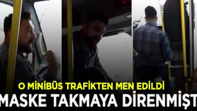 O minibüs trafikten men edildi