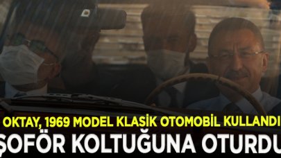 Cumhurbaşkanı Yardımcısı Fuat Oktay, şoför koltuğuna oturdu