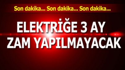 Elektriğe 3 ay boyunca zam yapılmayacak!