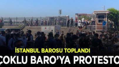 İstanbul Barosu çoklu baro sistemini protesto etmek için toplandı!