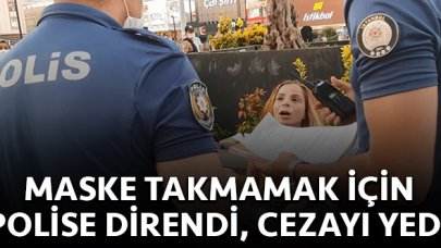 Esenyurt'ta maske takmamak için direnen kadına ceza