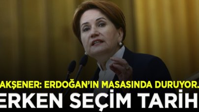 Meral Akşener: Erdoğan'ın masasındaki tarih ekim-kasım