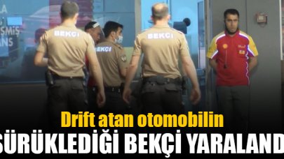 Başakşehir'de drift atan otomobilin sürüklediği bekçi yaralandı