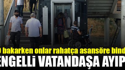 Saadetdere metrobüs durağında engelli vatandaşa asansör ayıbı!