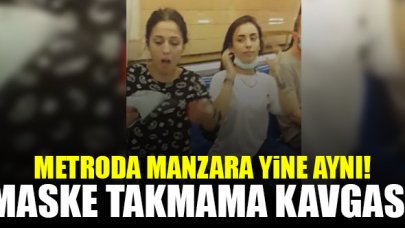 Metroda yine maske takmama kavgası!