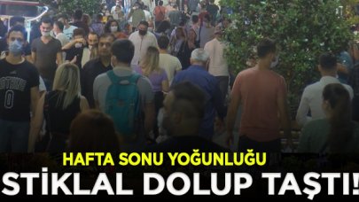 İstiklal Caddesi'nde hafta sonu yoğunluğu!