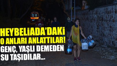 Heybeliada'da yangına müdahalede ekiplere yardım eden vatandaşlar anlattı