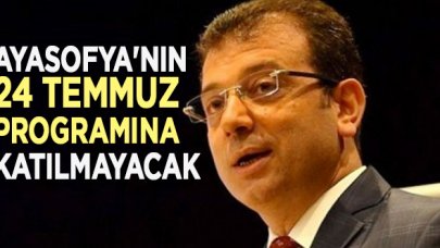 İmamoğlu Ayasofya'nın açılış gününde Lozan programına katılacak