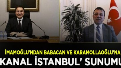 İmamoğlu'ndan Babacan ve Karamollaoğlu'na 'Kanal İstanbul' sunumu