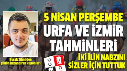 5 Nisan Perşembe Urfa ve İzmir At Yarışı Tahminleri - Kazandıran Kuponlar Burada