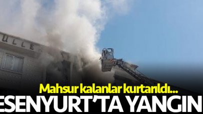 Esenyurt'ta yangın! 4 kişi mahsur kaldı