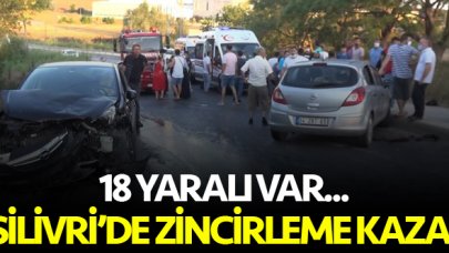 Silivri'de zincirmele kaza: 18 yaralı