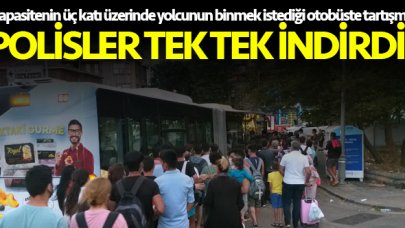 Kapasitesinin üç katı fazla yolcu alan otobüs durduruldu!