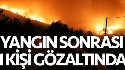 İzmir'deki yangın ile ilgili olarak 1 kişi gözaltında