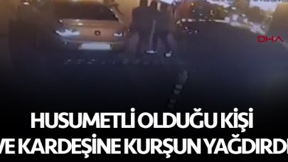 Kağıthane'de husumetli olduğu kişi ve kardeşine kurşun yağdıran kişi kaçtı