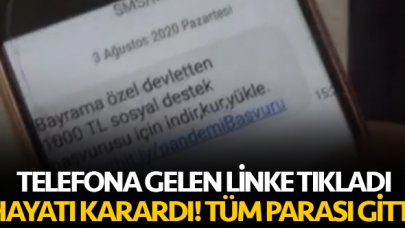 Telefona gelen linke tıkladı tüm parası gitti!