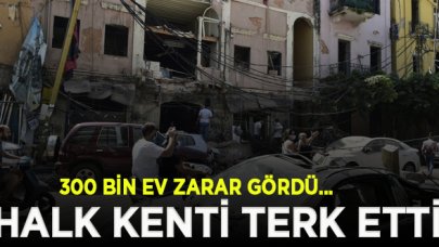 Beyrut'ta yüzlerce ev zarar gördü, halk kenti terketti