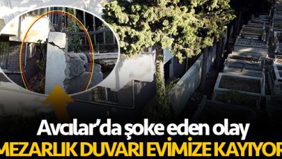 'Mezarlık duvarı kayıyor' diye yardım istediler