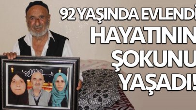 92 yaşında evlendi ve hayatının şokunu yaşadı!