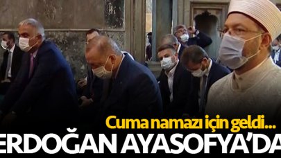 Cumhurbaşkanı Erdoğan Ayasofya'da