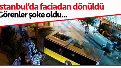 İstanbul'da faciadan dönüldü! İETT otobüsü ortadan ikiye ayrıldı