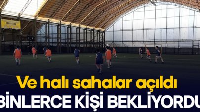 Halı sahalar açıldı