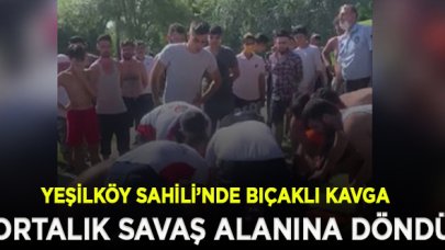 Yeşilköy Sahili’nde bıçaklı kavga: 3 yaralı