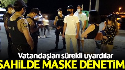 Avcılar sahilde maske denetimi!