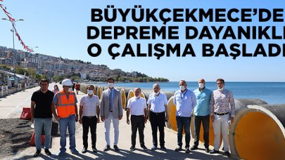 Büyükçekmece sahillerine depreme dayanıklı kollektör hattı döşeniyor