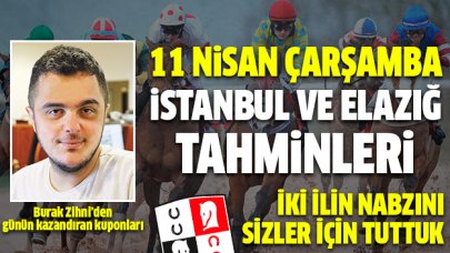 11 Nisan 2018 Çarşamba İstanbul ve Elazığ At Yarışı Tahminleri