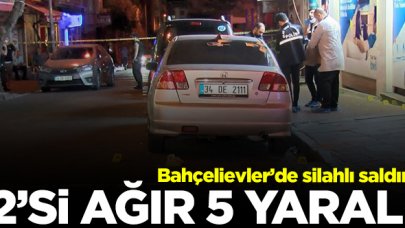 Bahçelievler'de silahlı saldırı! 2'si ağır 5 yaralı, 40 kovan!