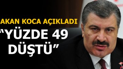 Bakan Koca duyurdu: Yüzde 49 düştü