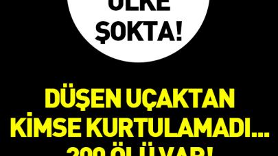 Cezayir'de düşen uçaktan kimse kurtulamadı: 200 ölü