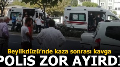 Beylikdüzü'nde kaza sonrası kavga!