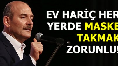 Ev hariç her yerde maske takmak zorunlu!