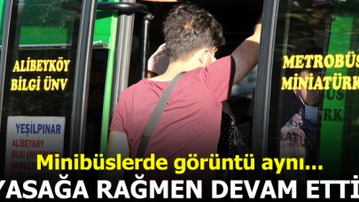 Kağıthane'de de minibüsler tıkabasa dolu!