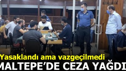 Maltepe'de okey oynayanlara 78 bin lira ceza!