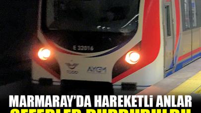 Marmaray'da hareketli anlar! Seferler durduruldu