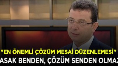 İmamoğlu'ndan ayakta yolcu taşıma yasağına yorum: Yasak benden, çözüm senden olmaz