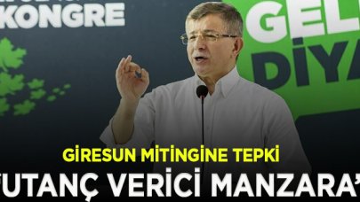 Ahmet Davutoğlu'ndan Giresun mitingine tepki