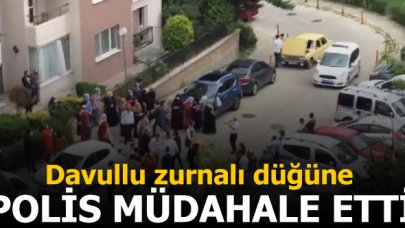 Davullu zurnalı düğüne polis müdahalesi