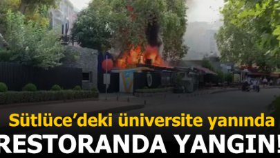 Sütlüce'de üniversite yanındaki restoranda yangın